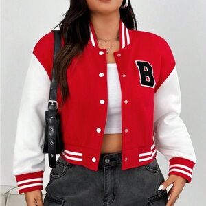 Red and White Varsity Jacket